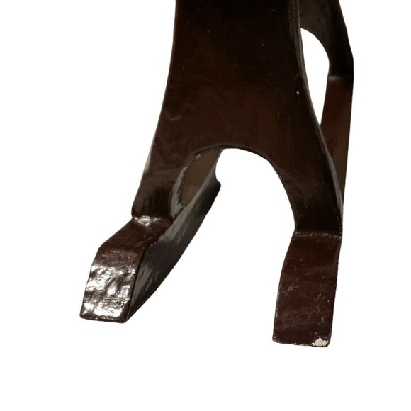 Handcrafted Brown & White Wooden Rocking Horse Toy Decor - Picture 8 of 8